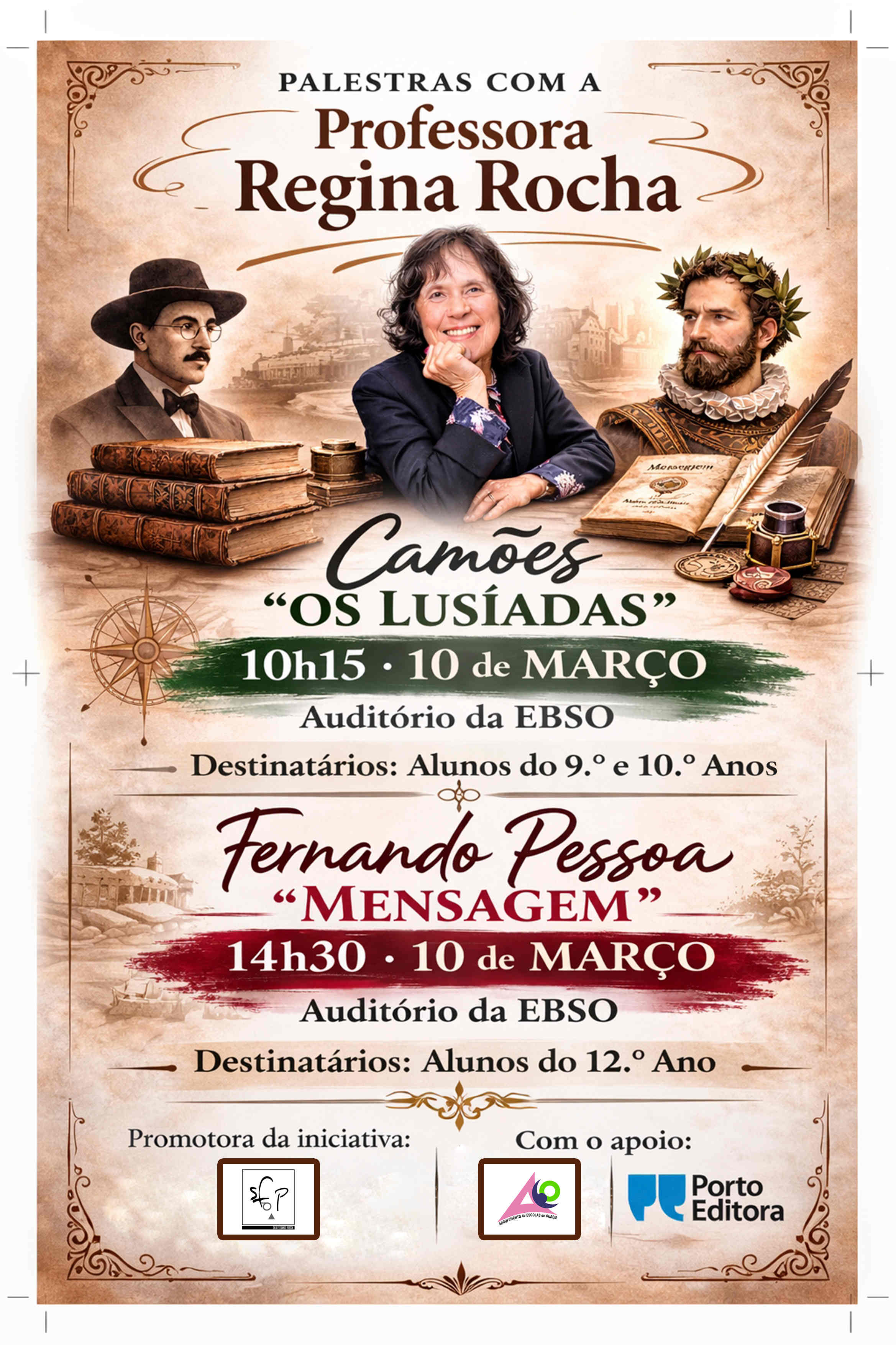 Cartaz Palestras Regina Rocha